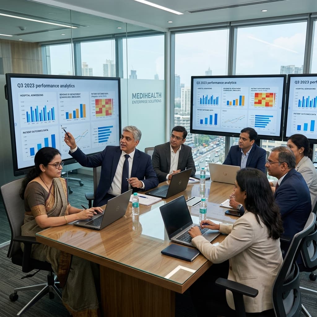 Olive Bharat leadership team in a strategic healthcare meeting